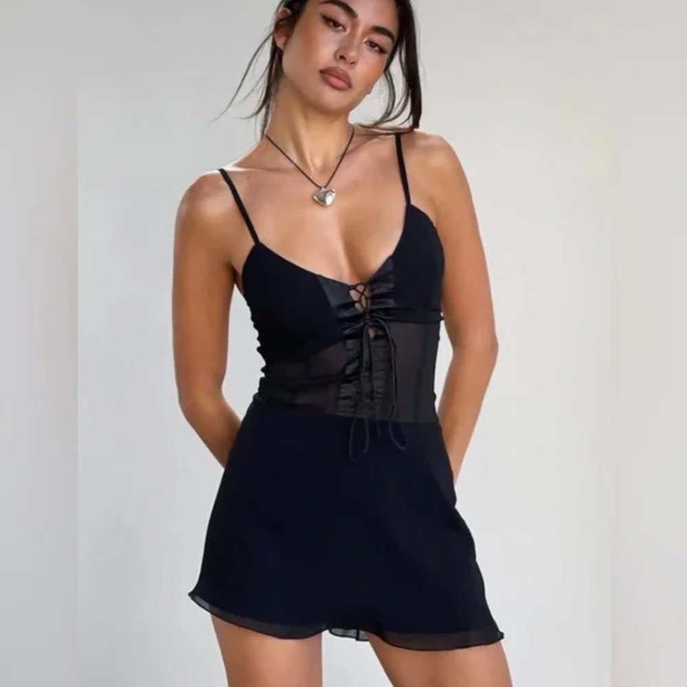 Tiger Mist Julien Black Mini Dress NWT